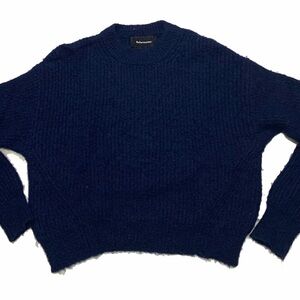 Reformation Navy Blue Crew Neck Sweater